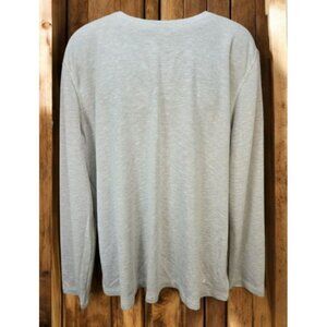 Orvis Classic Collection Mens LS Crew Shirt Large Gray Striped